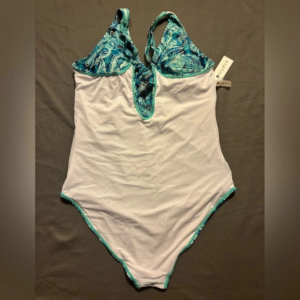 NWT Holipick Paisley One-Piece Swimsuit